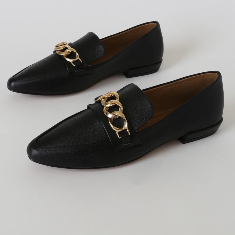 NEW STEVEN New York Gold Chain Loafer - Picture 3 of 7